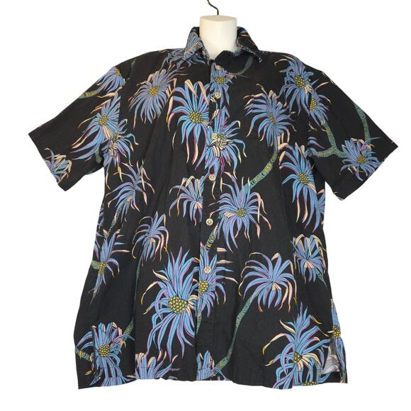 Cooke Street Honolulu Mens Large Hawaiian Shirt Button Up Floral Beach Vacation - Picture 1 of 9